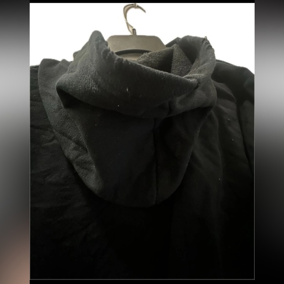 Playboy Black Distressed Hoodie with Green Rhinestone Logo - Picture 2 of 5